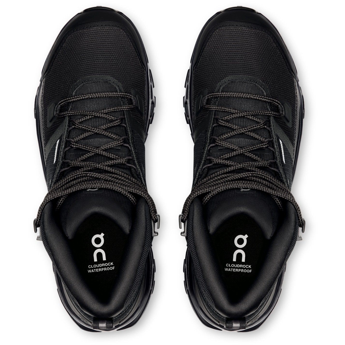 On Cloudrock Mid Waterproof Wanderschuhe Damen Schwarz Schwarz