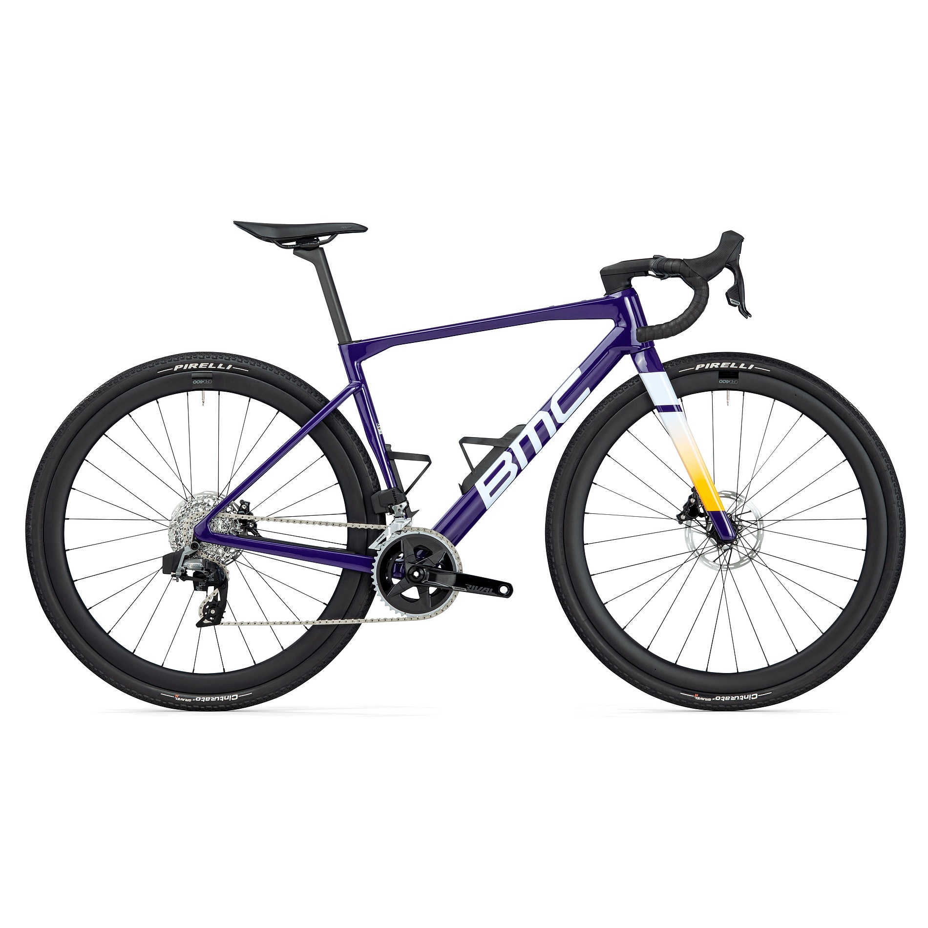 Photo produit de BMC Vélo Gravel Carbone - KAIUS 01 THREE - 2024 - purple / white / orange