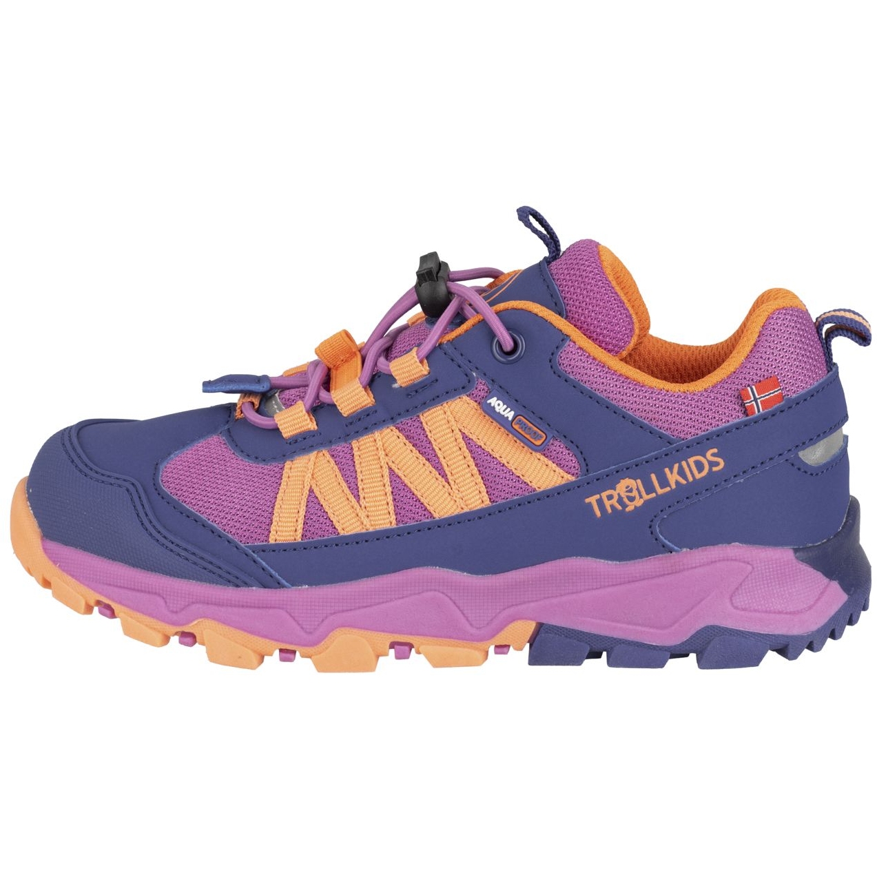Produktbild von Trollkids Tronfjell Hiker Low Wanderschuhe Kinder - Violet Blue/Mallow Pink/Papaya
