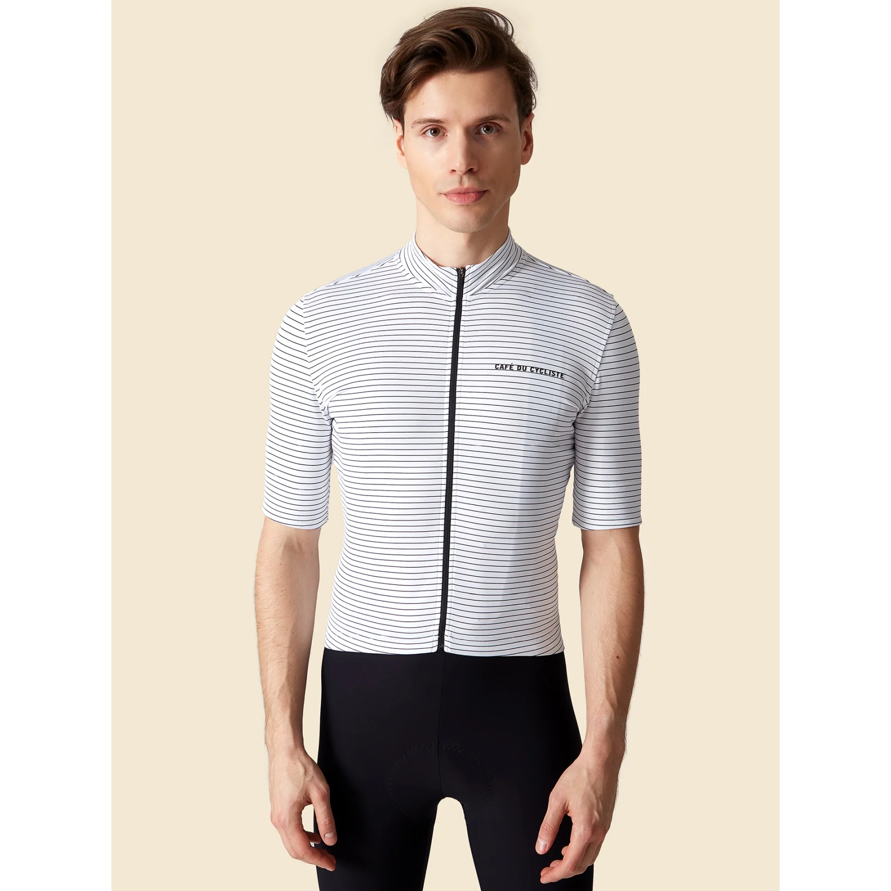 Cafe du Cycliste カフェドシクリステ　FRANCIN Man Café du Cycliste Francine Short Sleeve Jersey Men - white