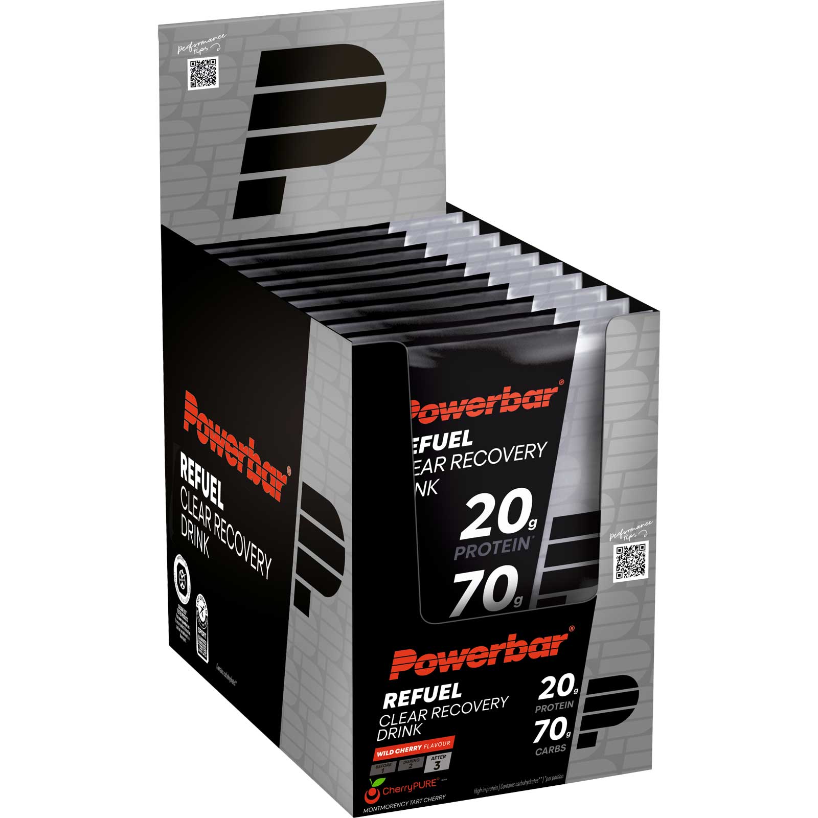 Picture of Powerbar Refuel Clear Recovery Drink - Protein Carbohydrate Beverage Powder - 10x97g