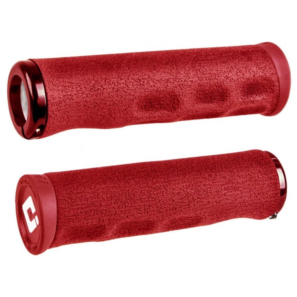 Photo produit de ODI F-1 Series Tinker Juarez Dread Lock-On V2.1 MTB Grips - bright red