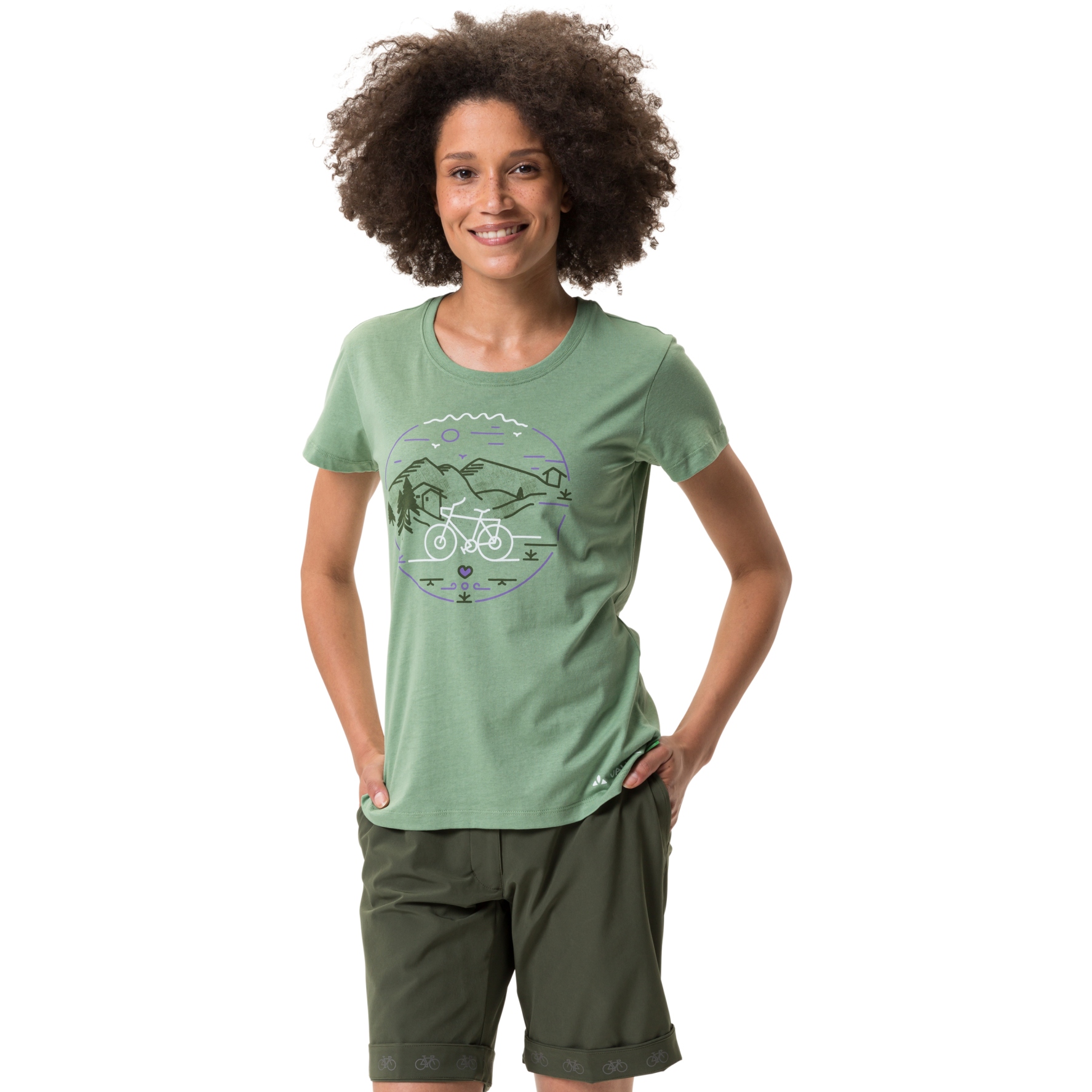 Picture of Vaude Cyclist T-Shirt V Women - willow green