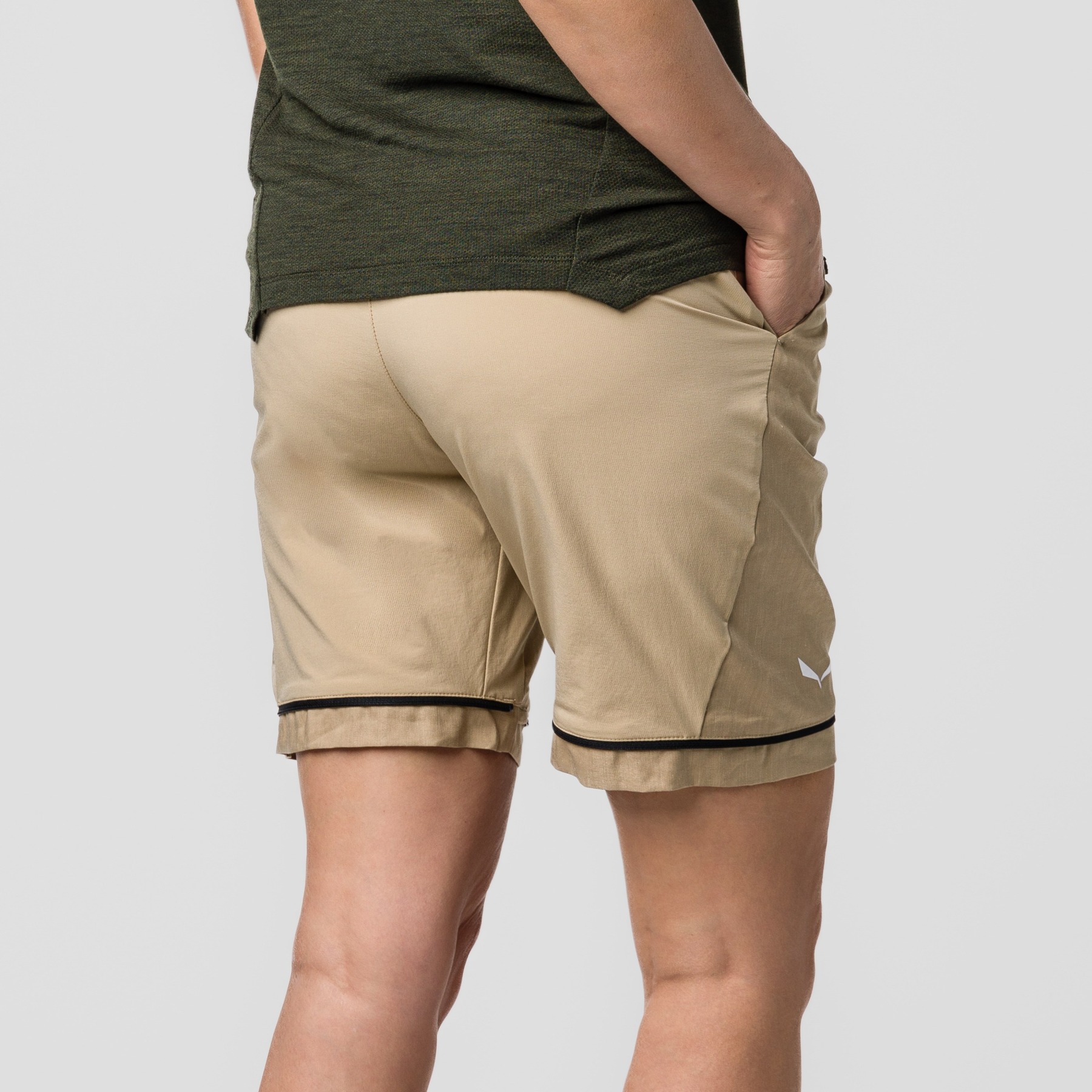 Salewa Puez Hemp/Durastretch 2in1 Pants Women - quicksand 7180