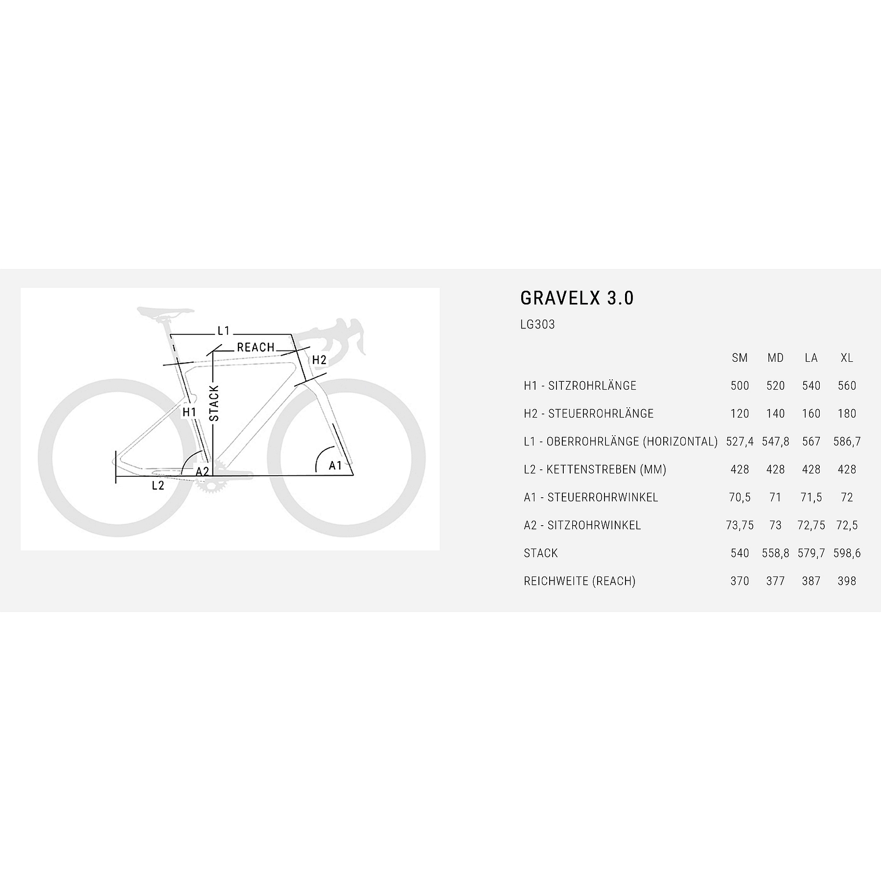 Bh bike size store chart