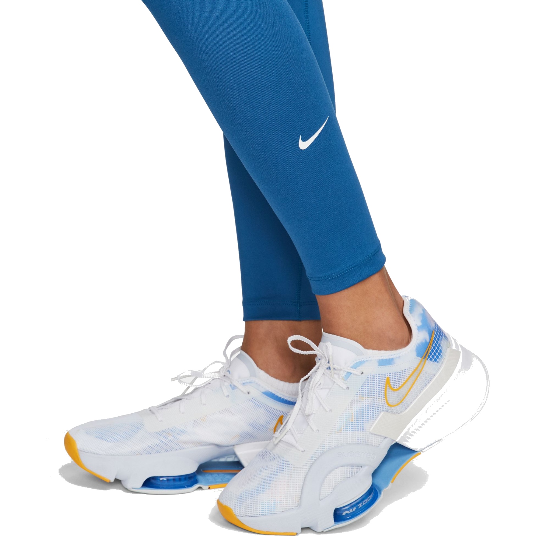 Nike One Training Dri Fit High Rise Cropped Leggings In Diffused Blue, DM7276-491