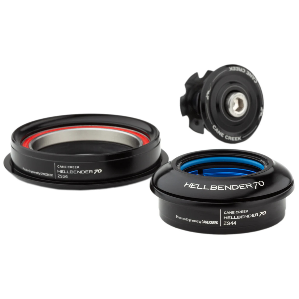 Produktbild von Cane Creek Hellbender 70 Mid-Range Steuersatz - Tapered - ZS44/28.6 | ZS56/40 - schwarz
