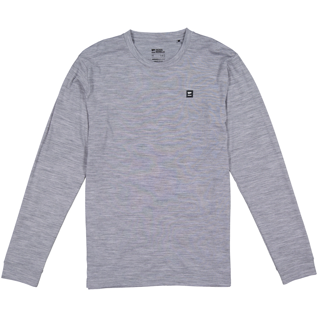 Picture of Mons Royale Icon Merino Air-Con Long Sleeve Men - grey heather