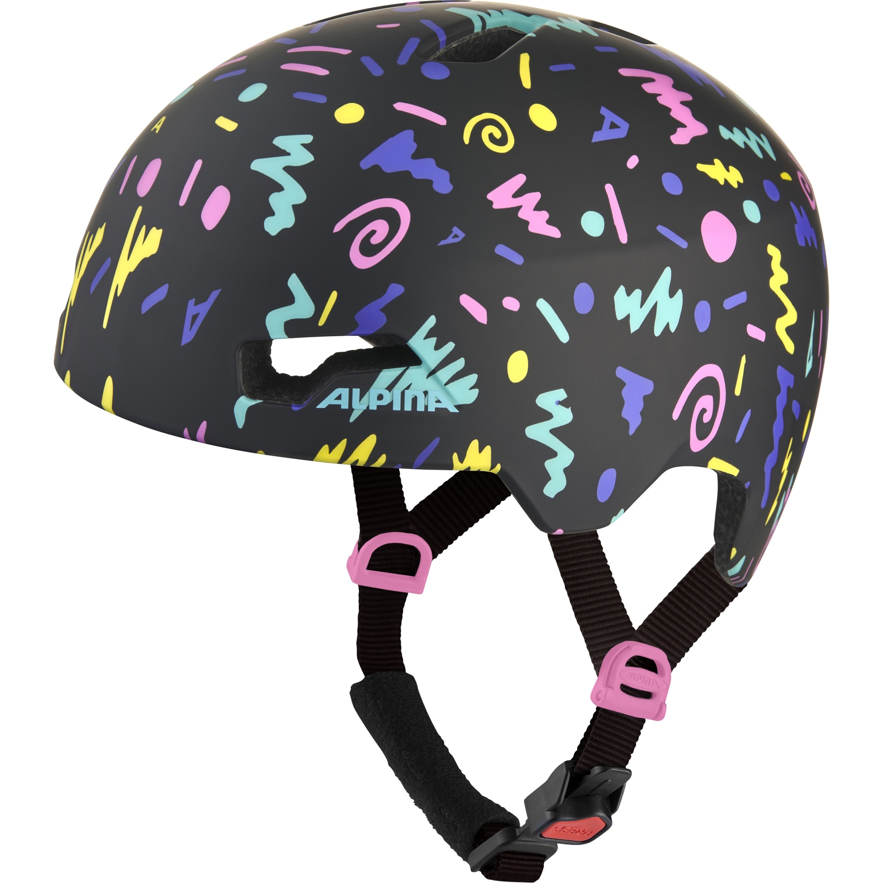 Produktbild von Alpina Hackney Helm Kinder - black-confetti matt