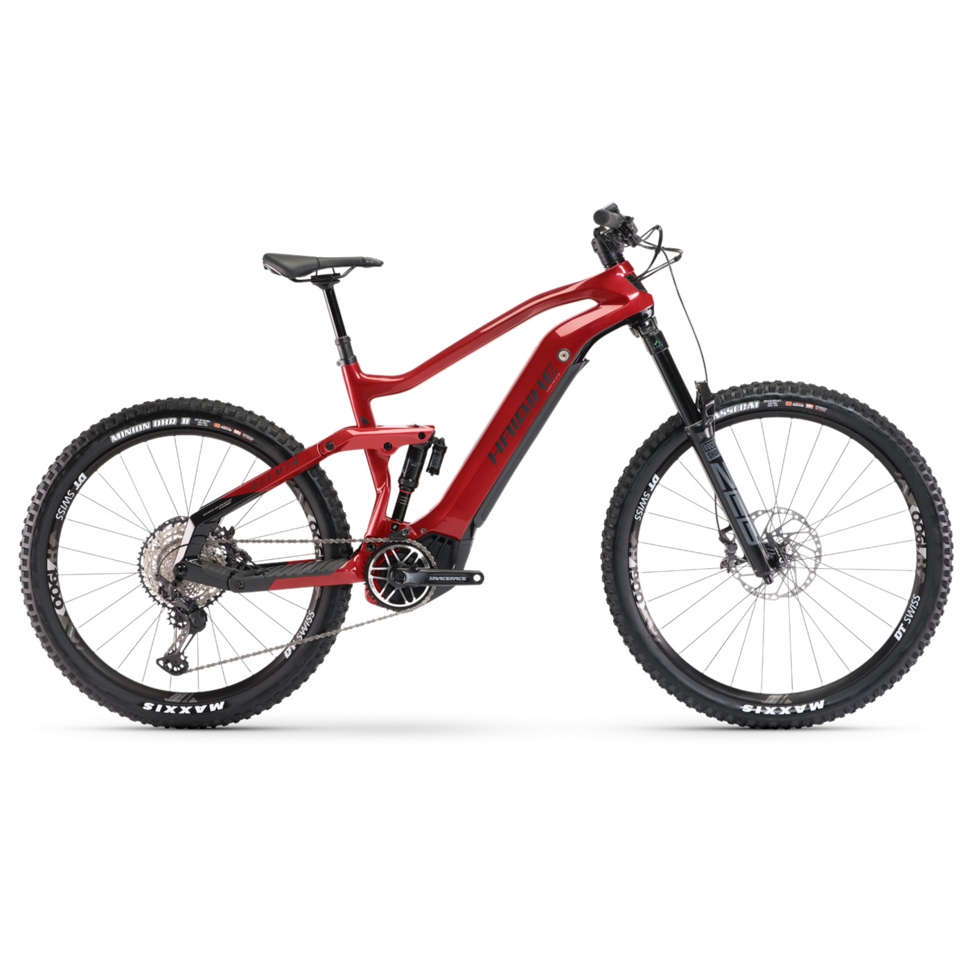 Image of Haibike AllMtn CF 12 i600Wh - 29"/27.5" Electric Mountain Bike - 2022 - red/black - gloss&matt