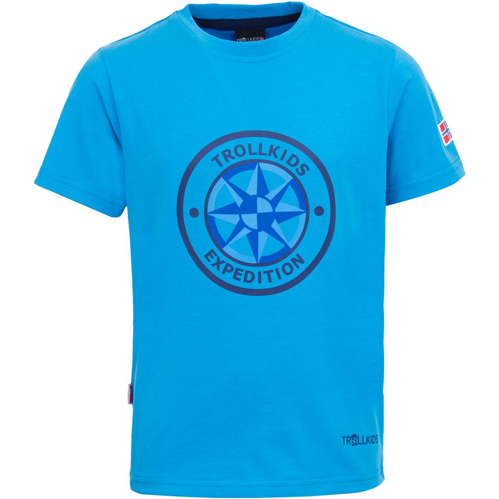 Productfoto van Trollkids Windrose T-Shirt Kids - Medium Blue