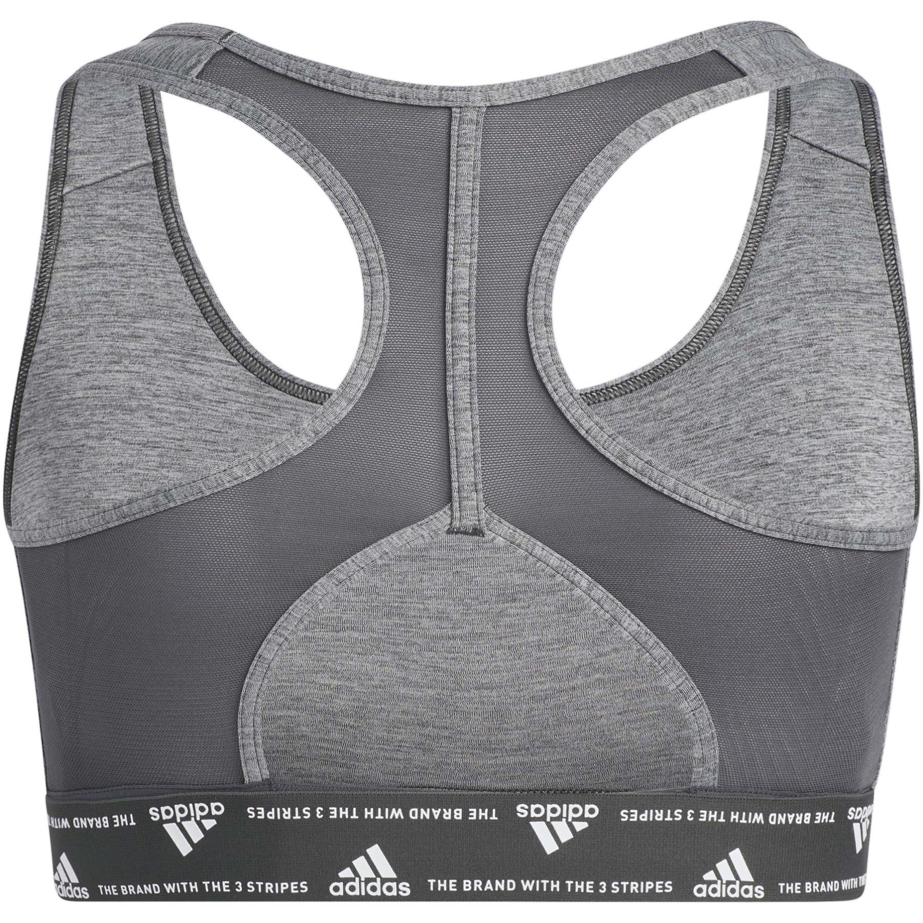 adidas Powerreact Training Medium-Support Sports Bra Women - Cup size A-C -  dark grey heather HE0118