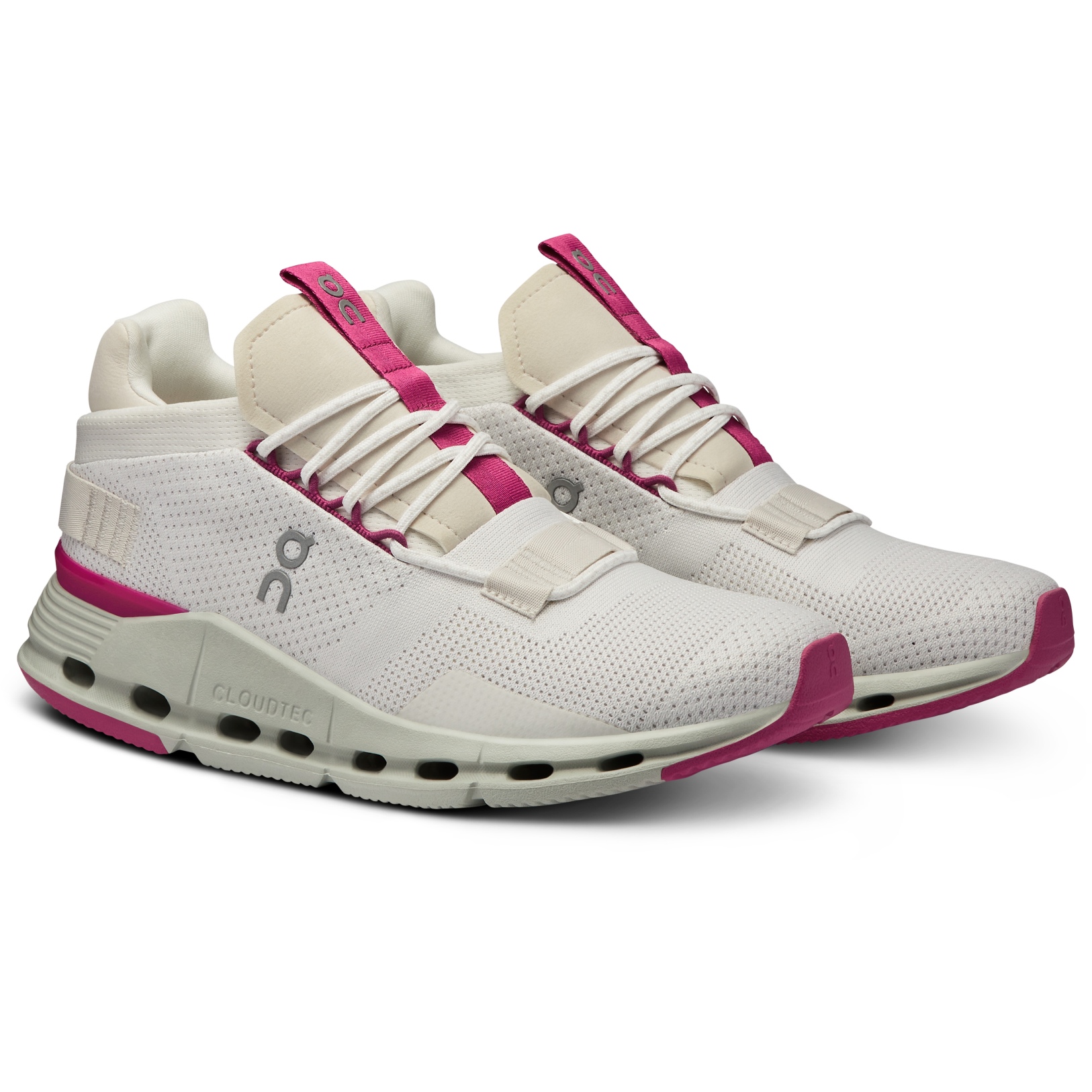 On Cloudnova Damen Sneaker - Undyed-White & Carnation | BIKE24