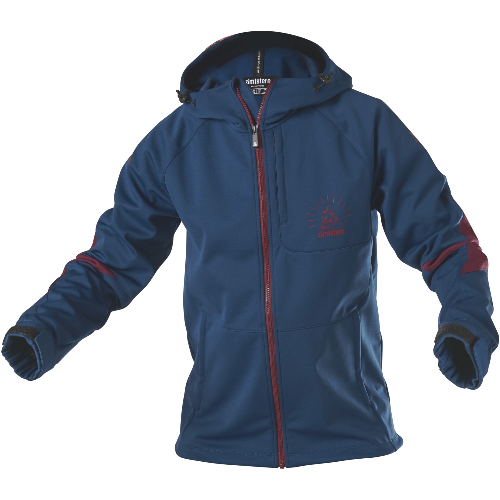 Produktbild von Zimtstern Shelterz Softshell MTB-Jacke Herren - French Navy/Windsor Wine