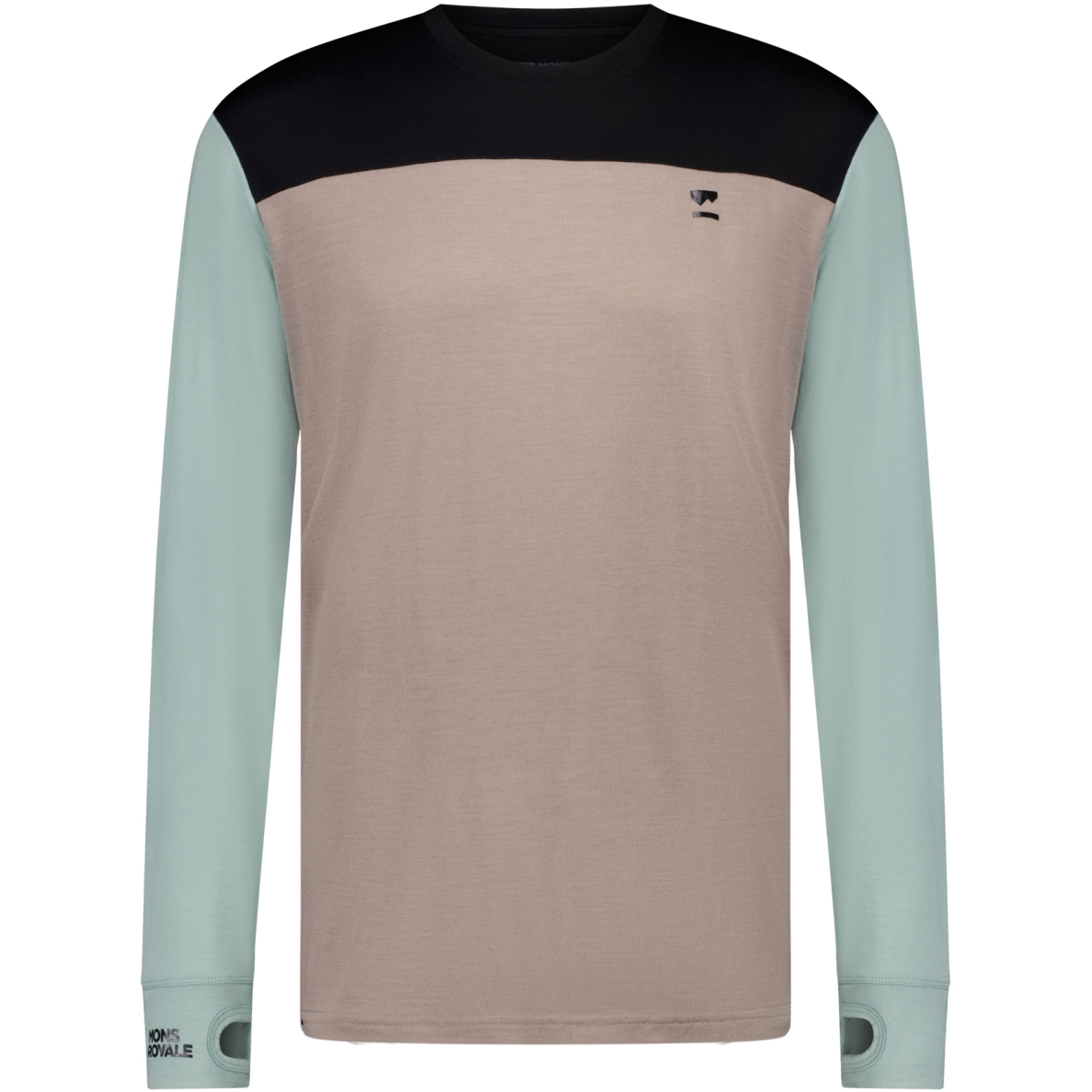 Picture of Mons Royale Yotei Longsleeve Men - dew / cinder / black