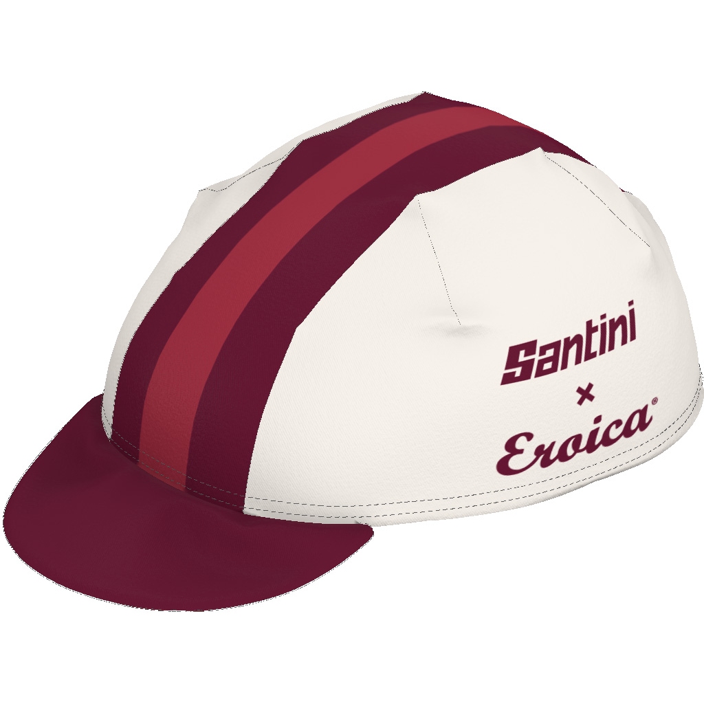 Велосипедная кепка Santini Eroica Timo ER460COTTIMO - cappuccino CP красный, бежевый