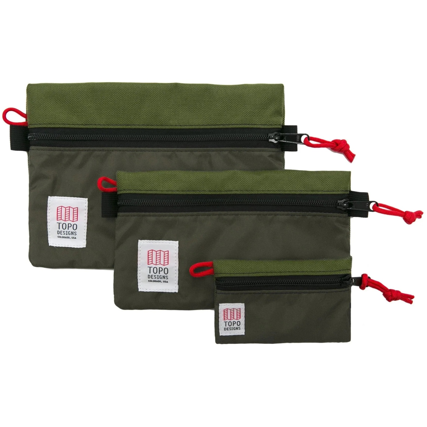 Produktbild von Topo Designs Zubehörtaschen-Set - Olive/Olive