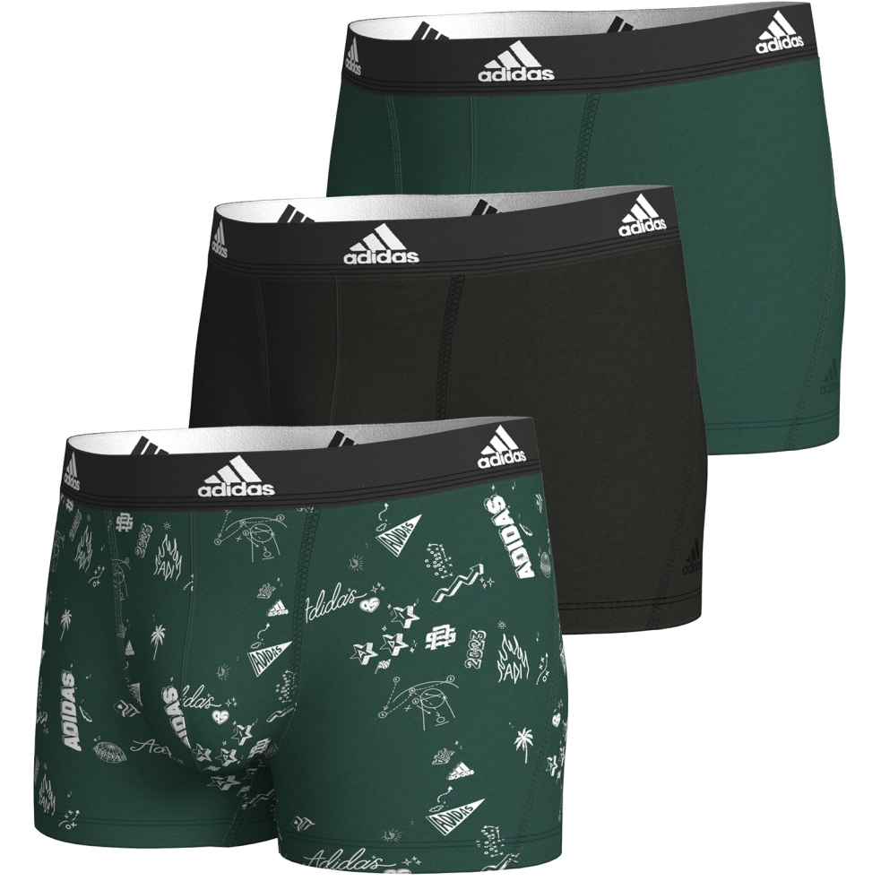 adidas Sports Underwear Active Flex Cotton Trunk Men - 3 Pack - 956-assorted