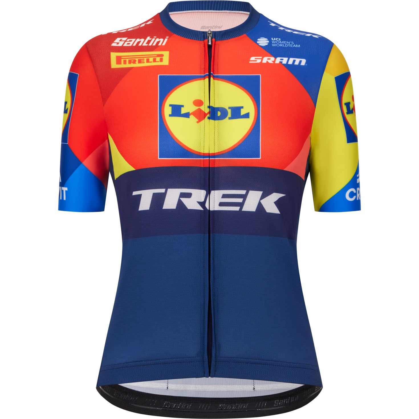 Produktbild von Santini Team Lidl-Trek 2025 Kurzarmtrikot Damen RE941L75C25LT - print