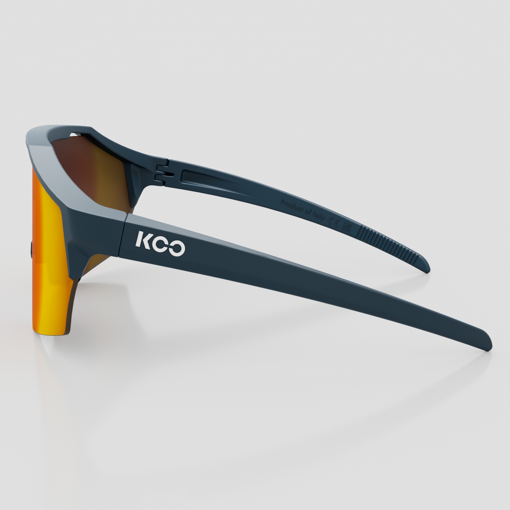 KOO Alibi Photochromic Sunglasses - Large | Dark Blue Matt - Red