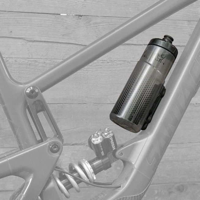 Peaty's Fidlock Lockin Magnetic Bike Water Bottle & Mount, Crown/Smoked, 600 ml/ 20 oz.