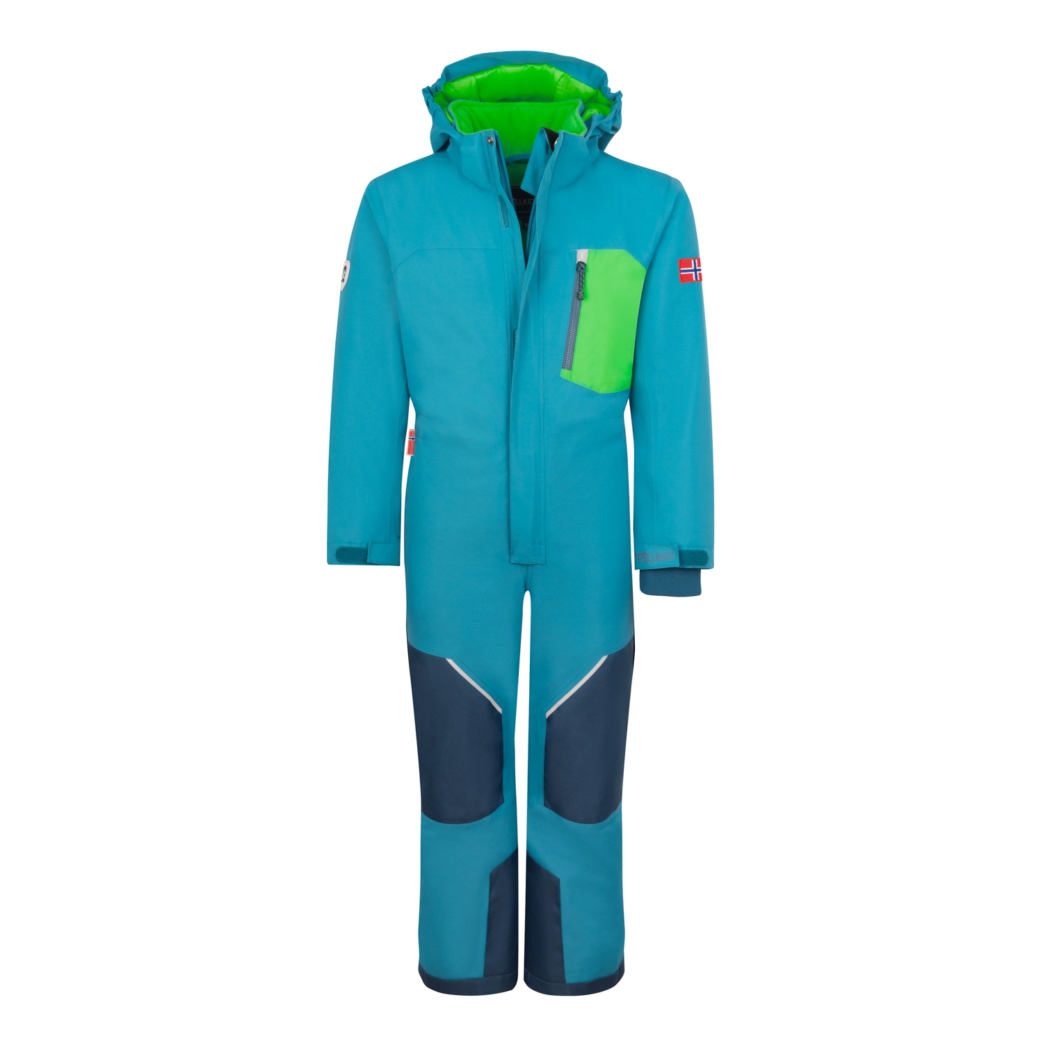 Produktbild von Trollkids Isfjord XT Schneeanzug Kinder - dark marine/mystic blue/fresh green