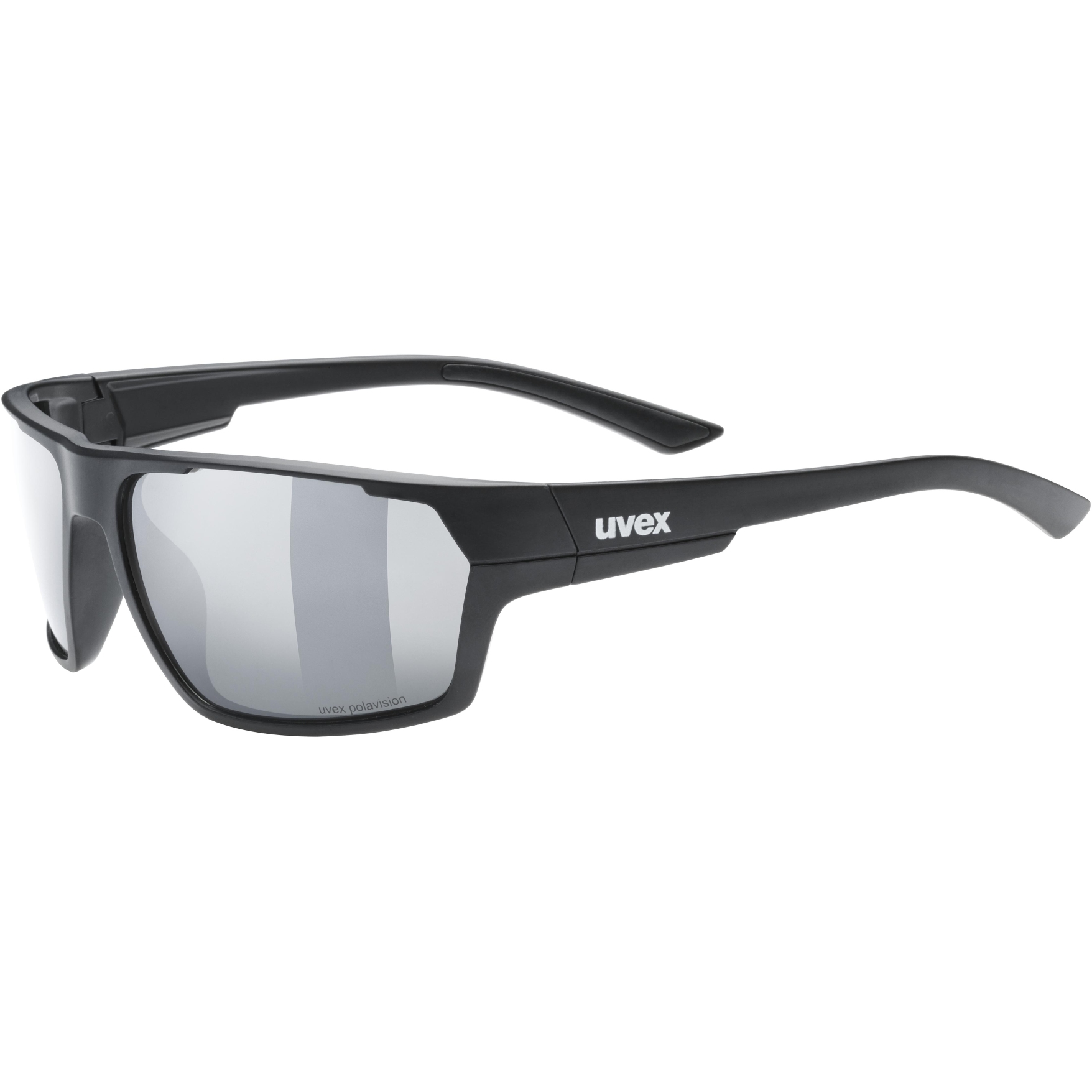 Picture of Uvex sportstyle 233 P Glasses - black matt/polavision litemirror silver