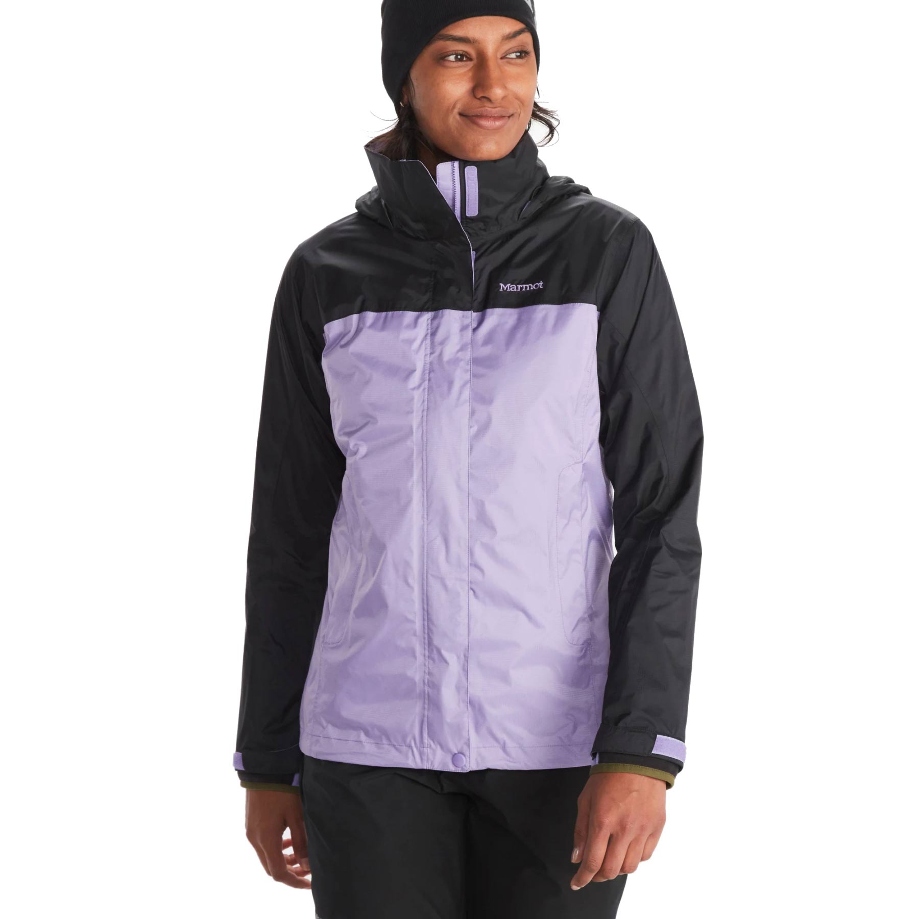 Picture of Marmot Women&#039;s PreCip Eco Jacket - paisley purple/black