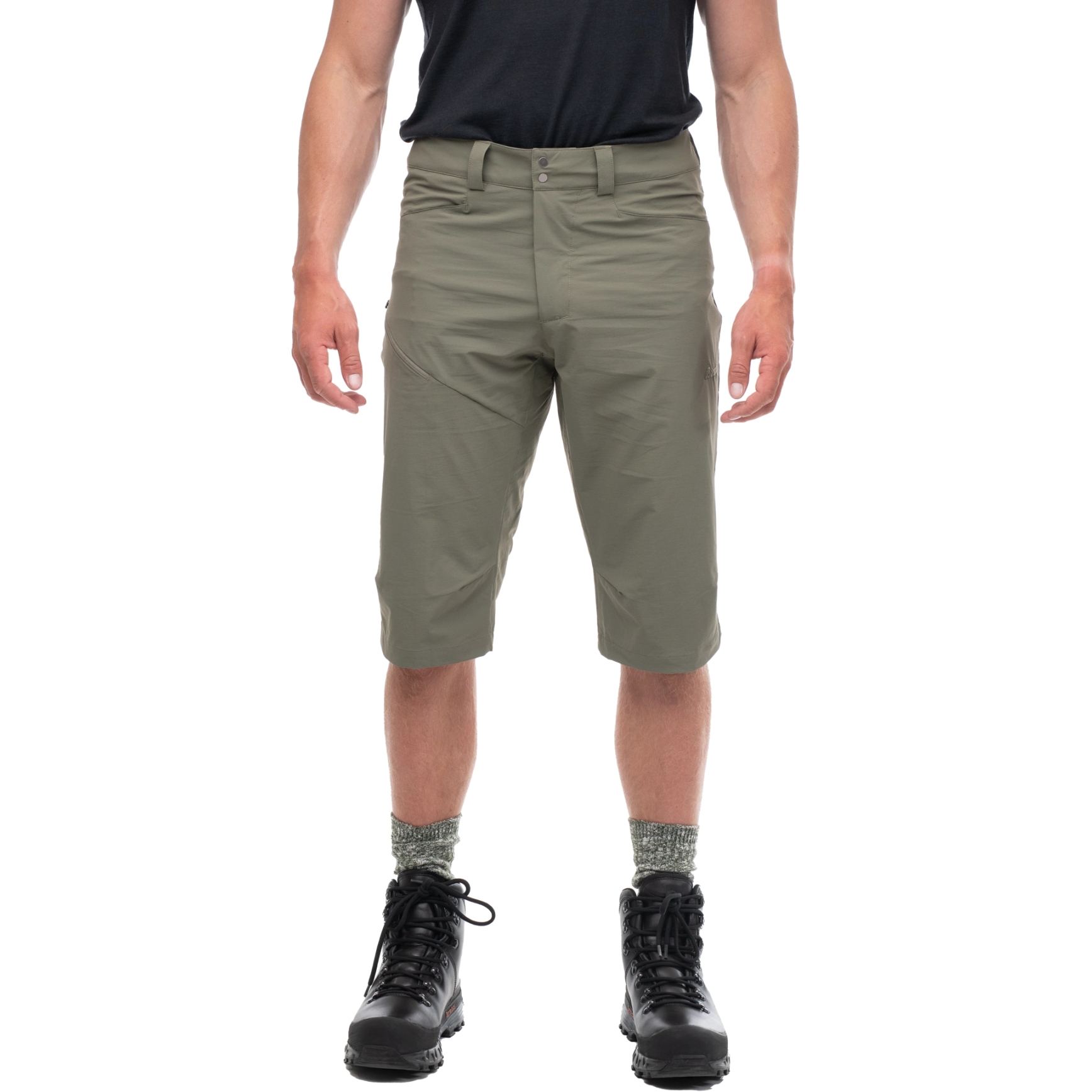 Produktbild von Bergans Vandre Light Softshell Long Shorts Herren - green mud