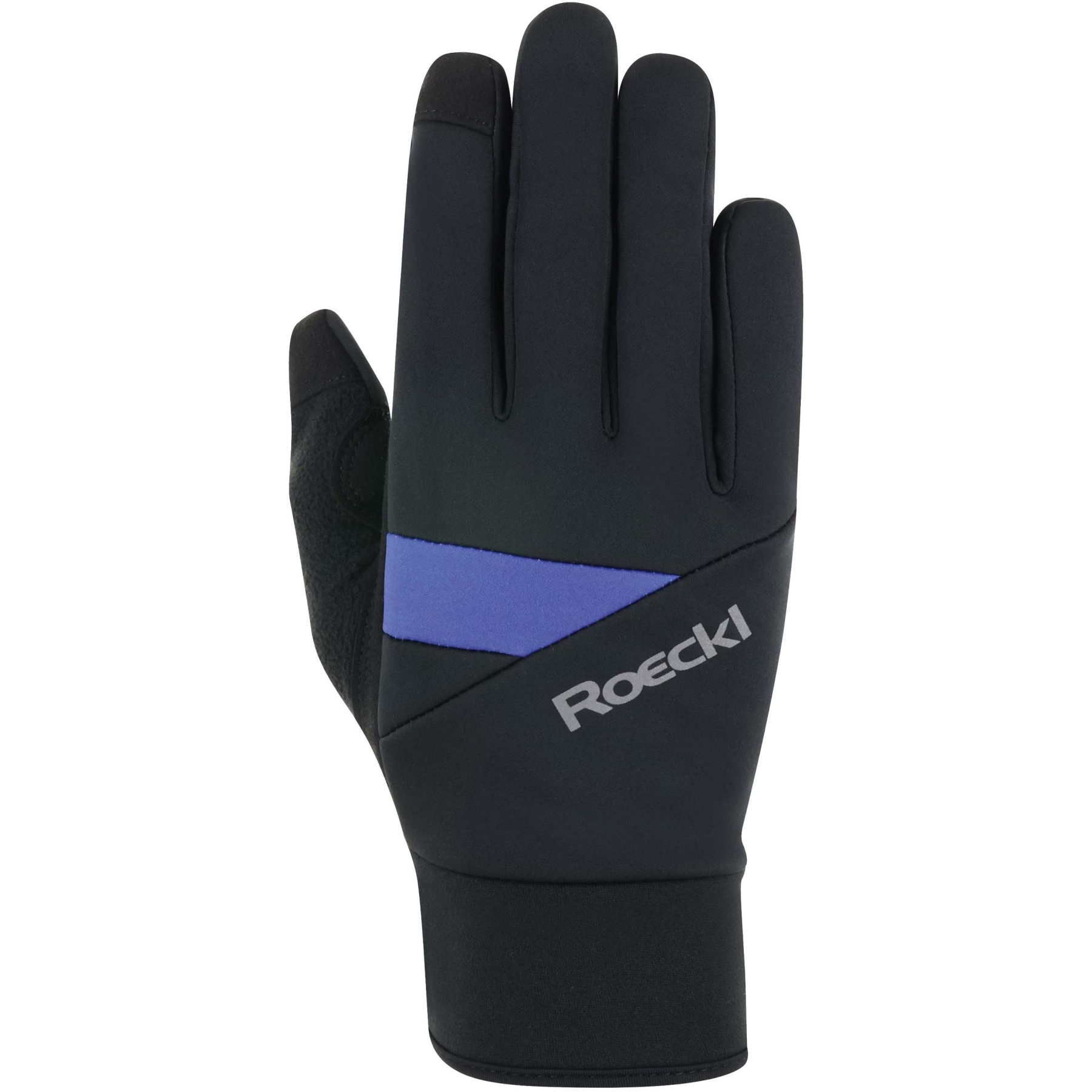 Picture of Roeckl Sports Reichenthal Juniors Cycling Gloves - black/dazzling blue 9511