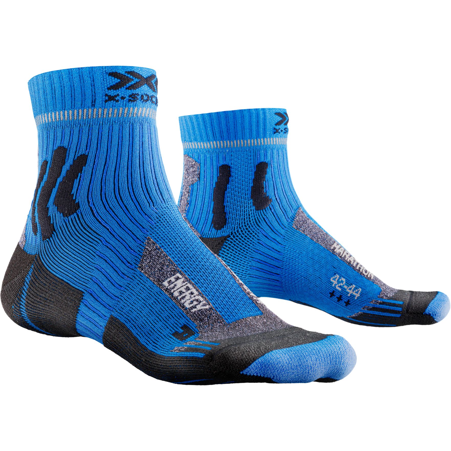 Picture of X-Socks Marathon Energy 4.0 Running Socks - twyce blue/opal black
