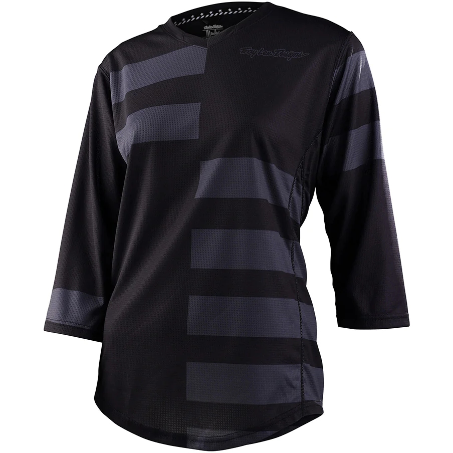 Picture of Troy Lee Designs Mischief Women&#039;s 3/4 Sleeve Jersey - Split Stripe Black