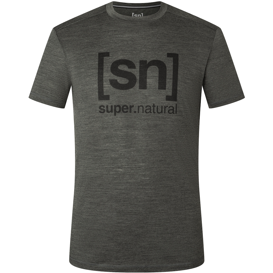 Produktbild von SUPER.NATURAL Logo T-Shirt - Pirate Grey Melange/Jet Black