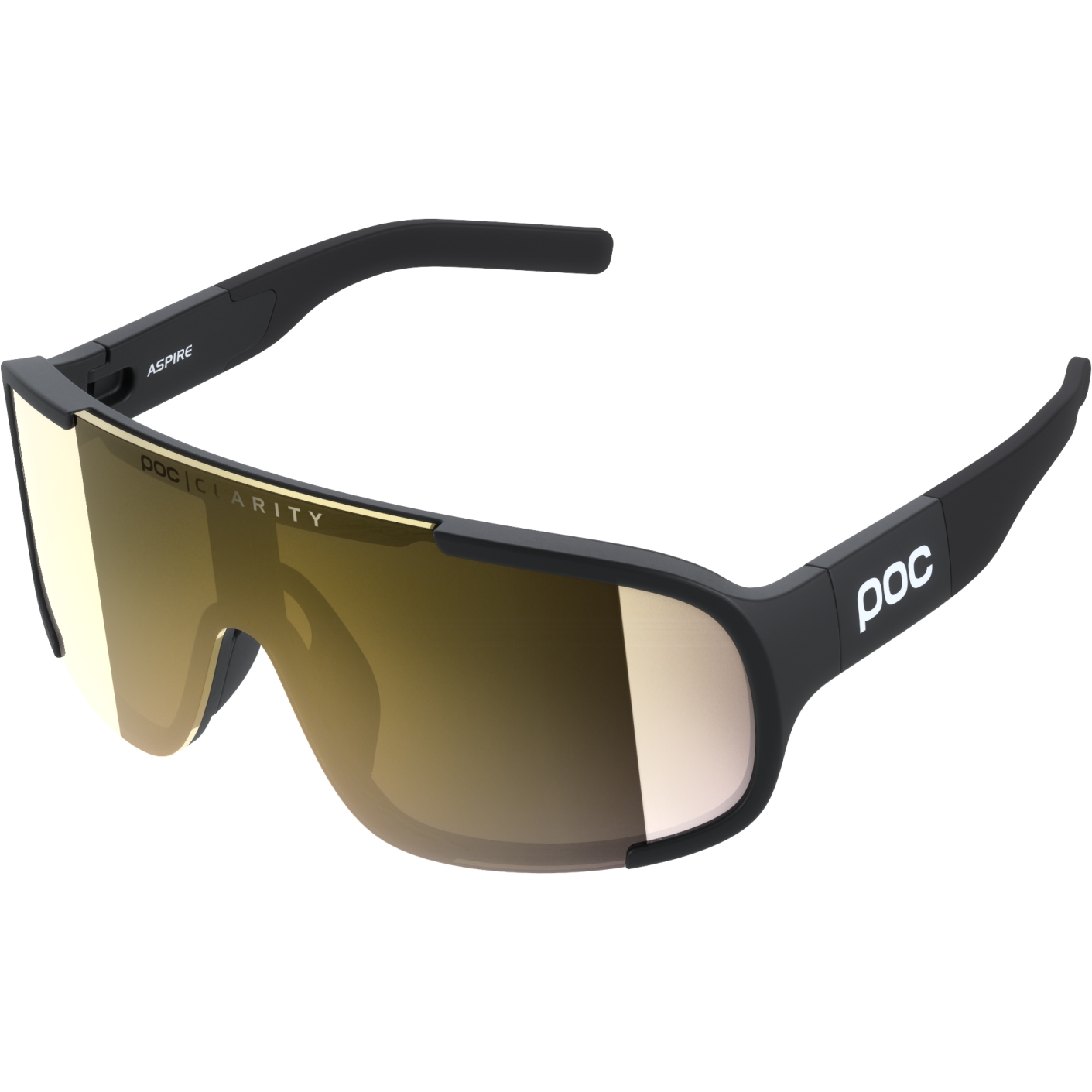 Productfoto van POC Aspire Bril - Uranium Black / ClarityRoad/Partly Sunny Gold