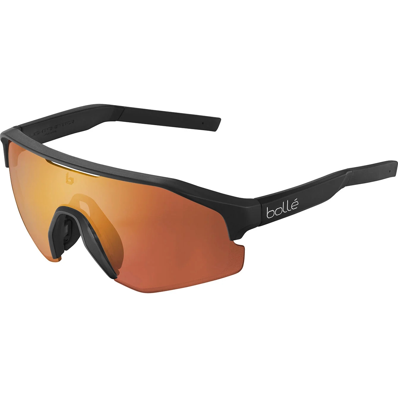 Image of Bollé Lightshifter Sunglasses - Matte Black - Phantom Brown Red