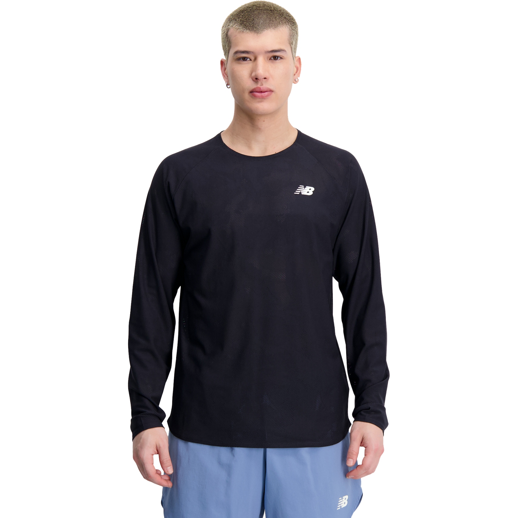 Productfoto van New Balance Q Speed Jacquard Shirt met Lange Mouwen - zwart