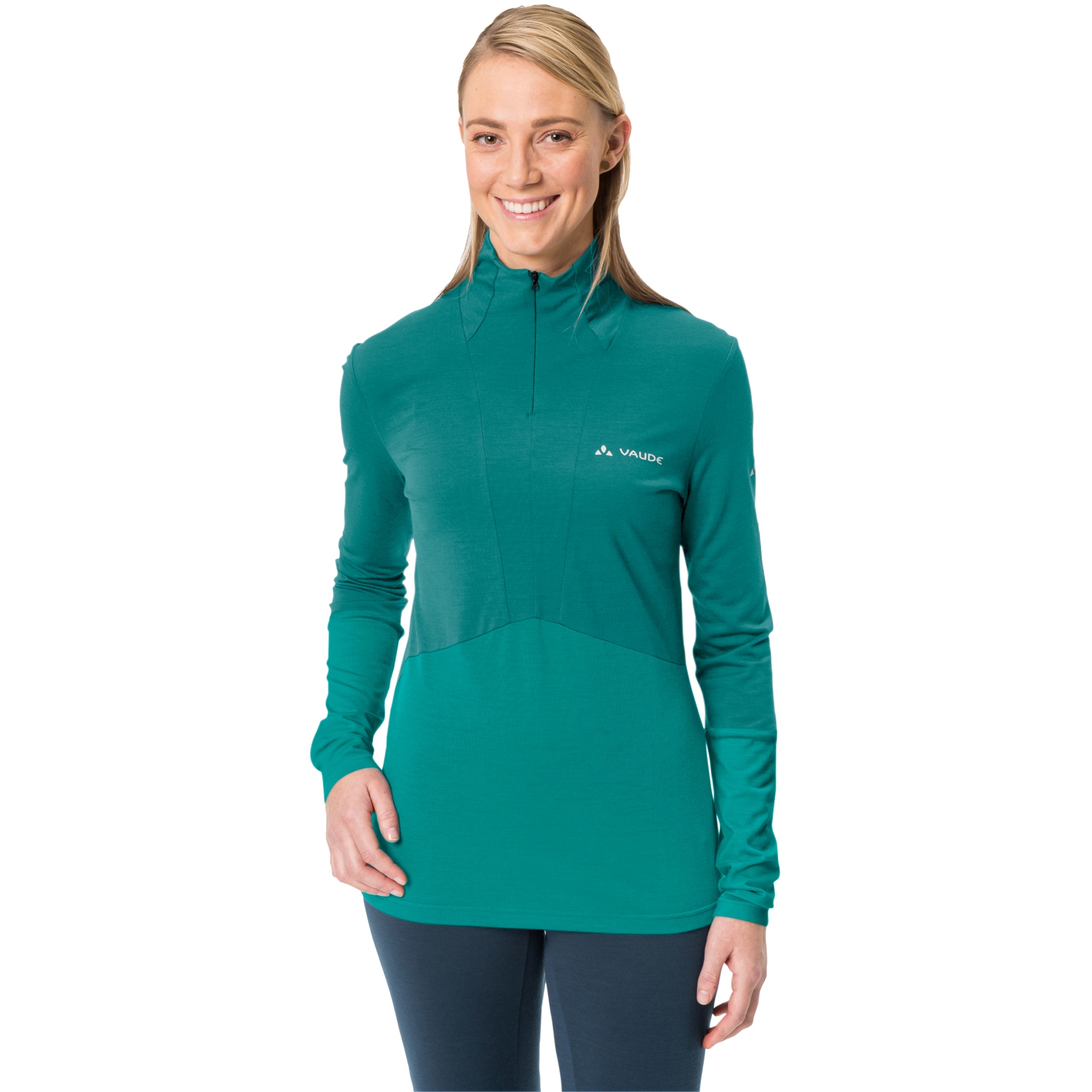 Produktbild von Vaude Monviso Wool Half Zip Langarmshirt Damen - wave