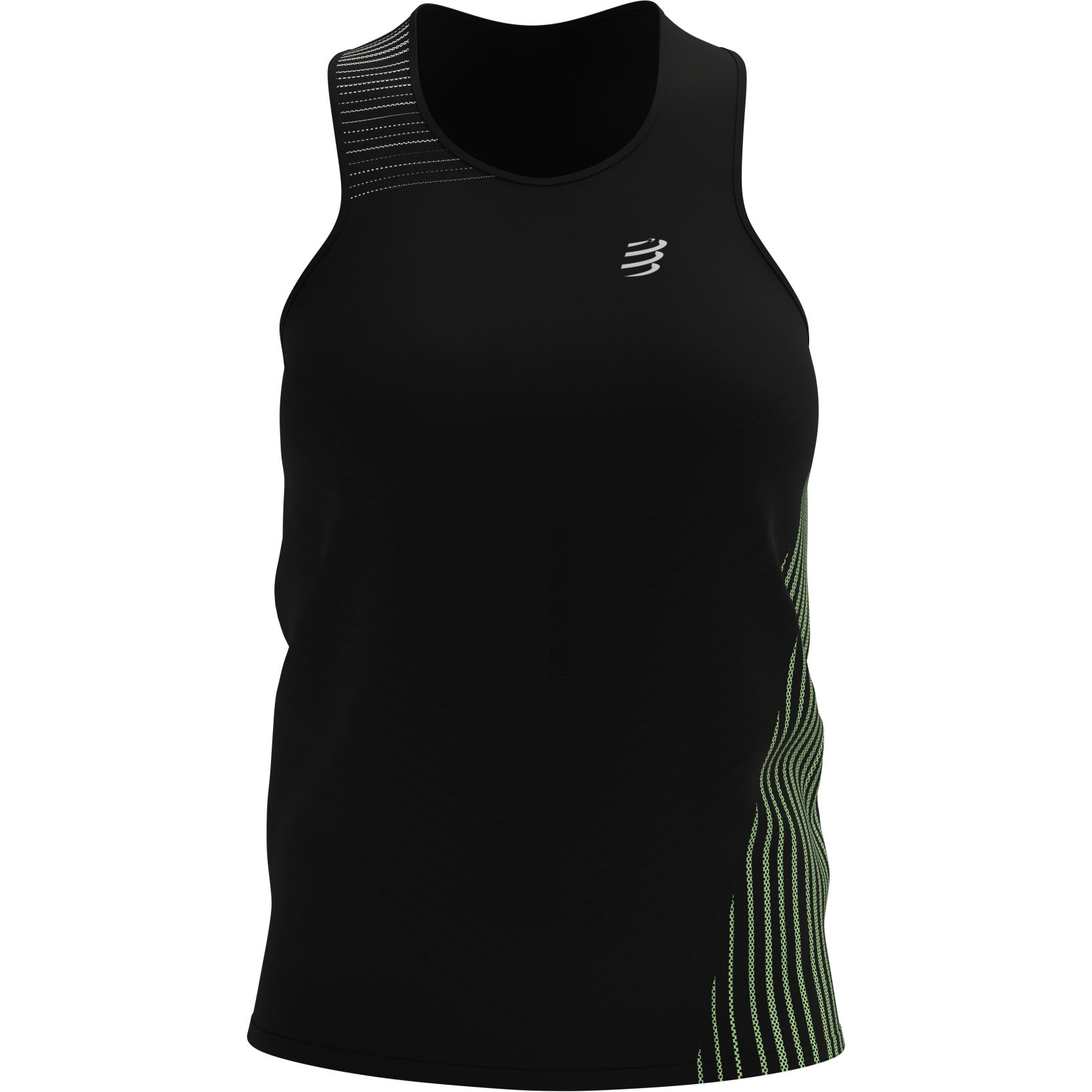 Picture of Compressport Performance Singlet Women - black/paradise green