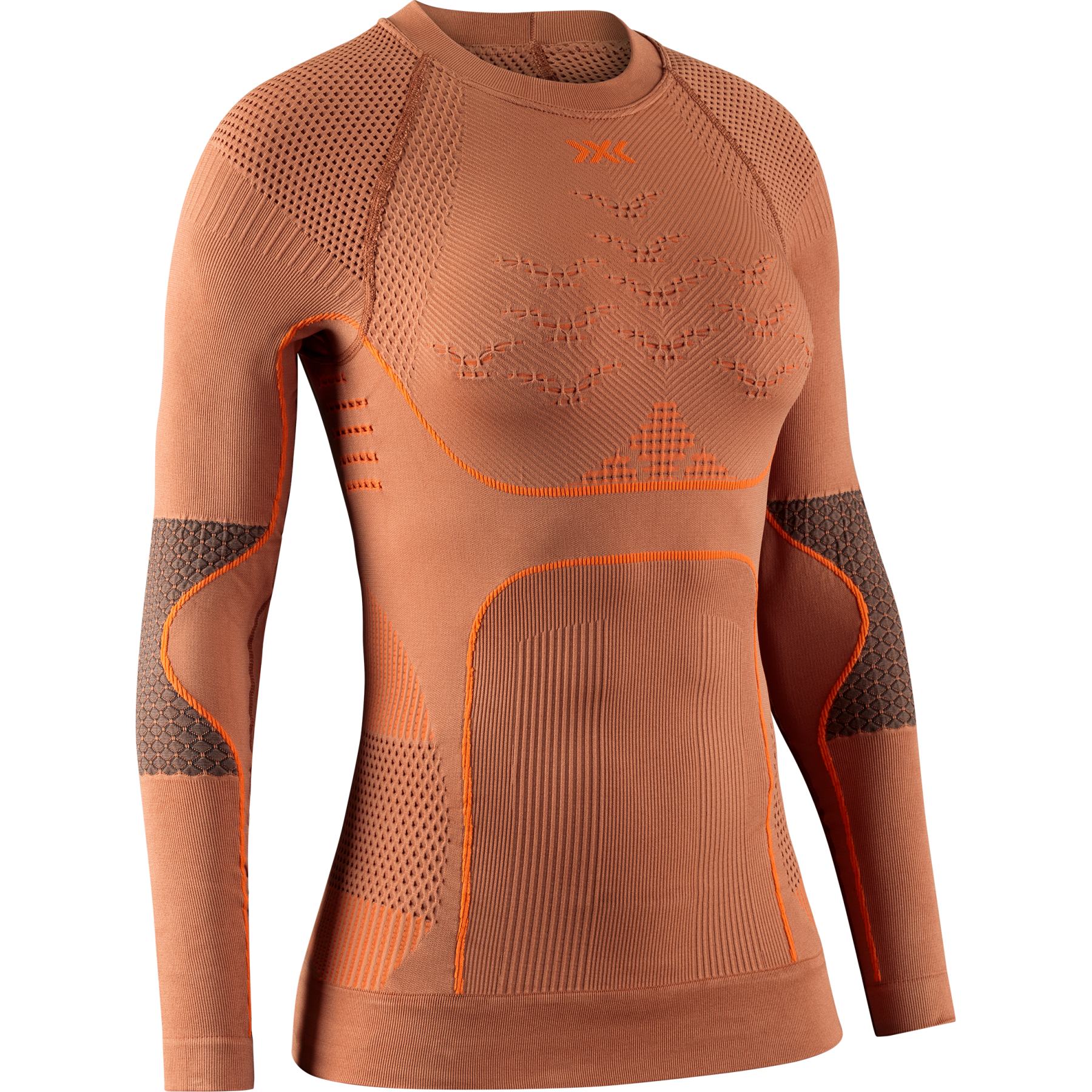 Picture of X-Bionic Outdoor Energizer 4.0 Long Sleeve Shirt Women - golden earth/sunset orange