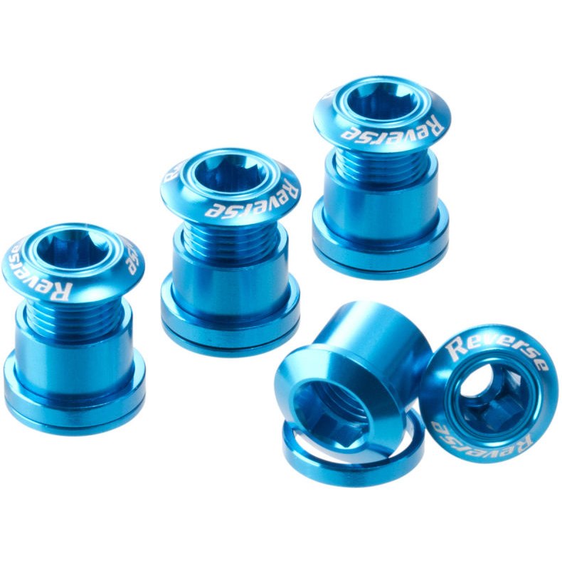 Produktbild von Reverse Components Kettenblattschrauben Aluminium 7mm - hellblau