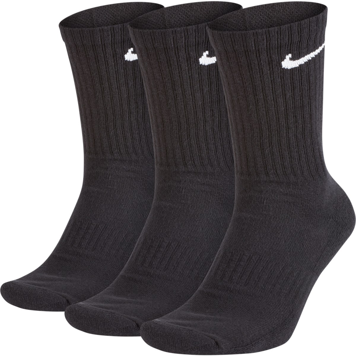 Image of Nike Everyday Cushion Crew Training Socks (3 Pair) - black/white SX7664-010