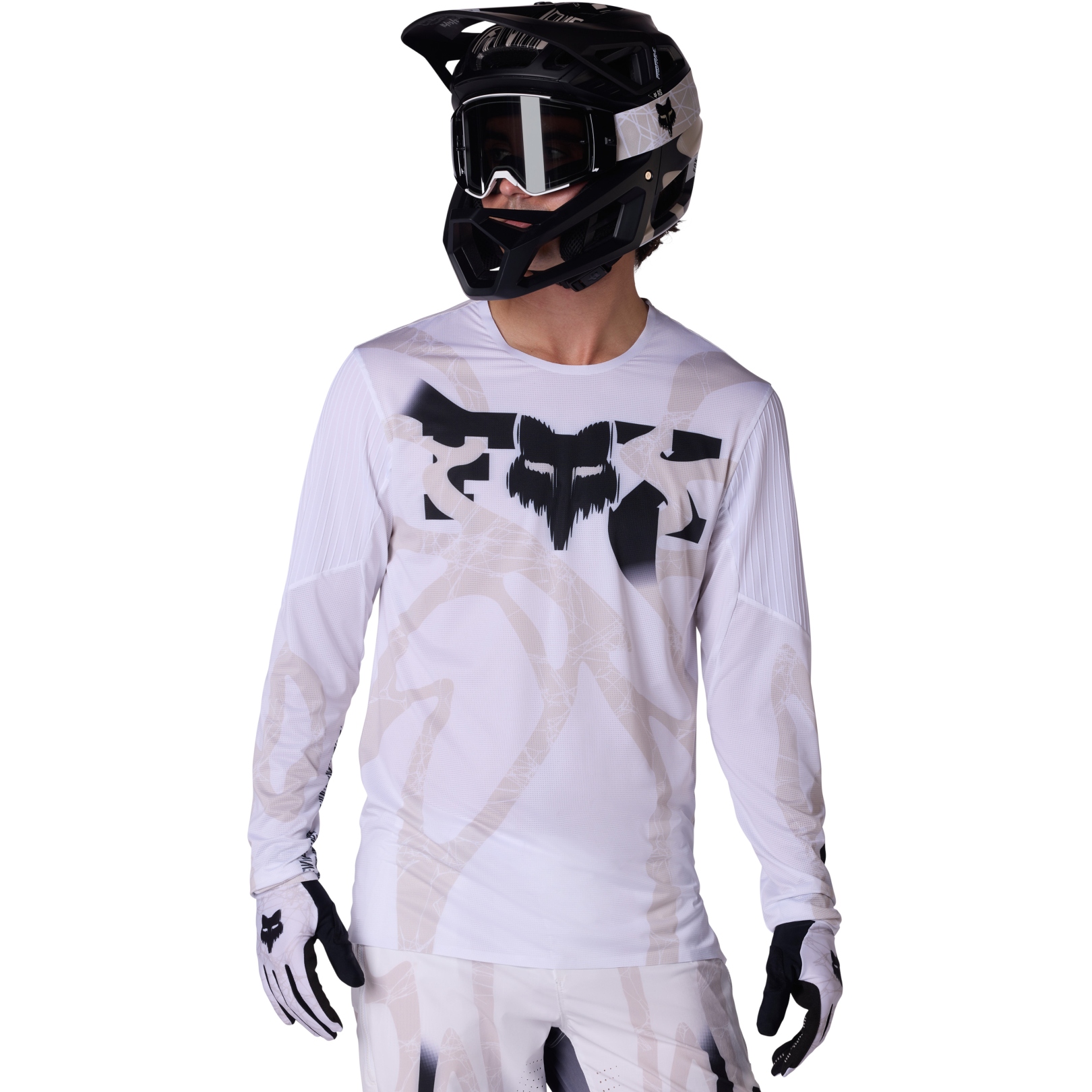 FOX Flexair MTB Longsleeve Jersey Men - Diffuse SE - white | BIKE24