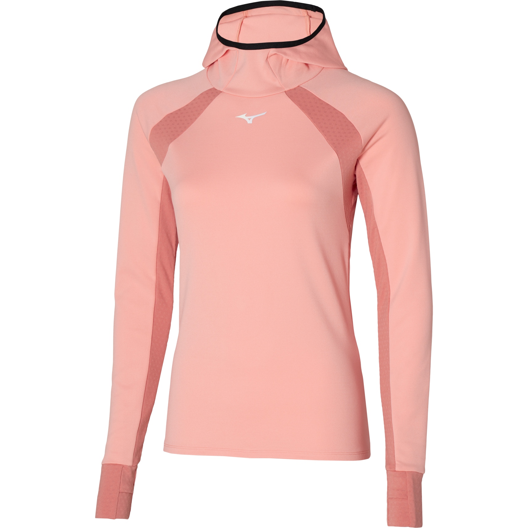 Productfoto van Mizuno Warmalite Shirt met Lange Mouwen en Capuchon Dames - Apricot Blush