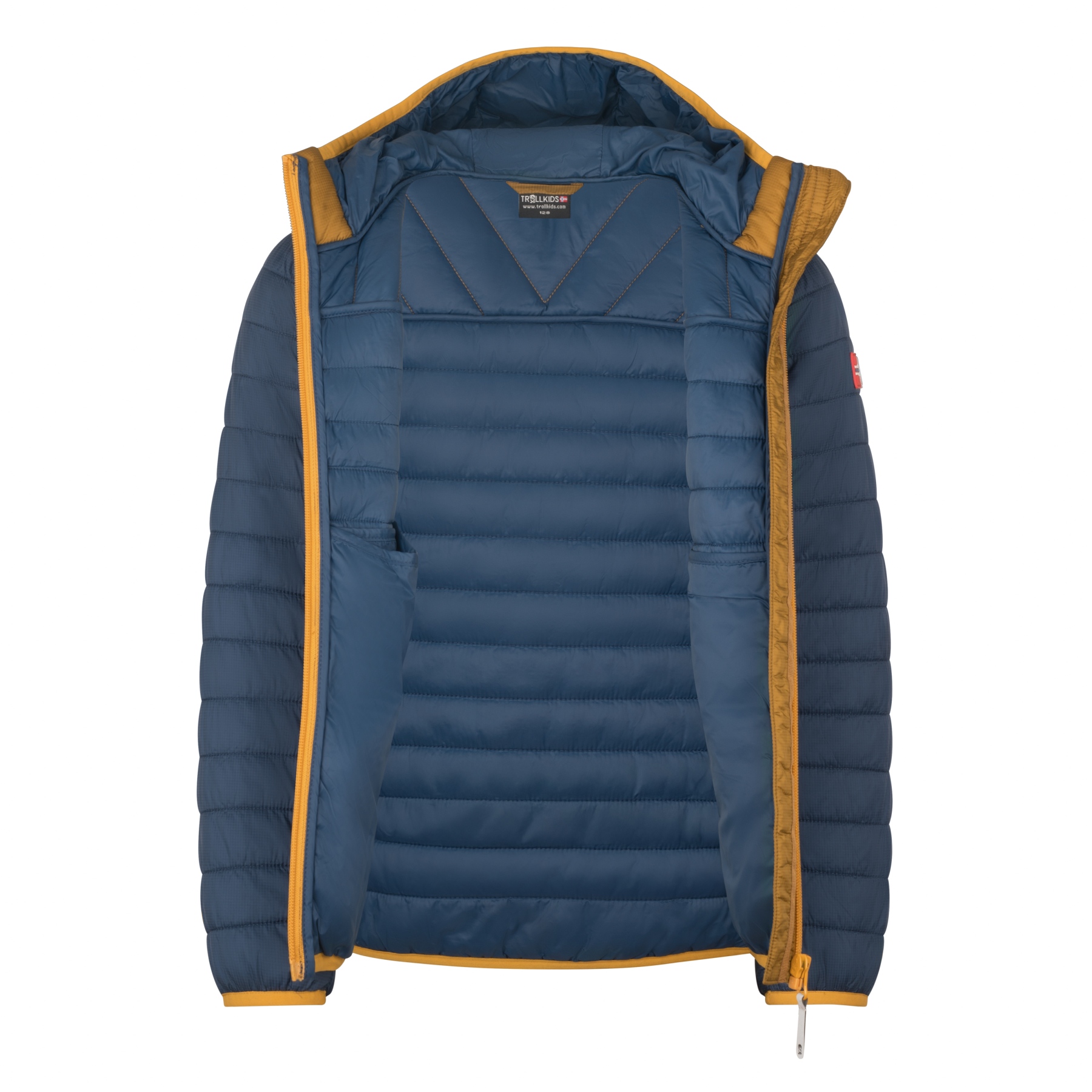 Trollkids Eikefjord Jacke Kinder Bronze/Mystic Blue/Flame Orange