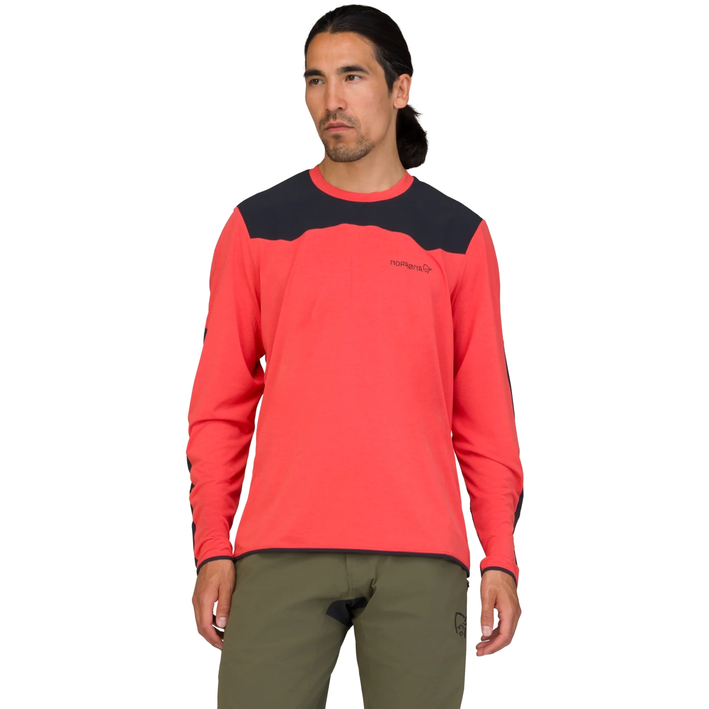 Picture of Norrona skibotn equaliser tech Long sleeve Shirt Men - Paprika Red