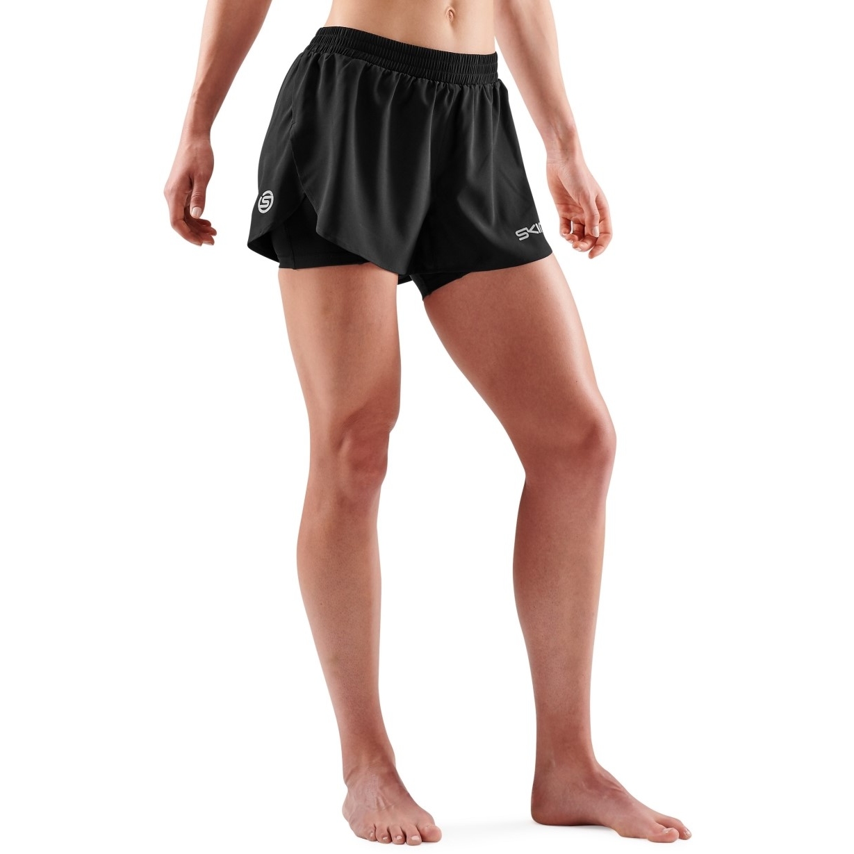 Picture of SKINS 3-Series Superpose Fitness Shorts 2 in 1 Women - Black