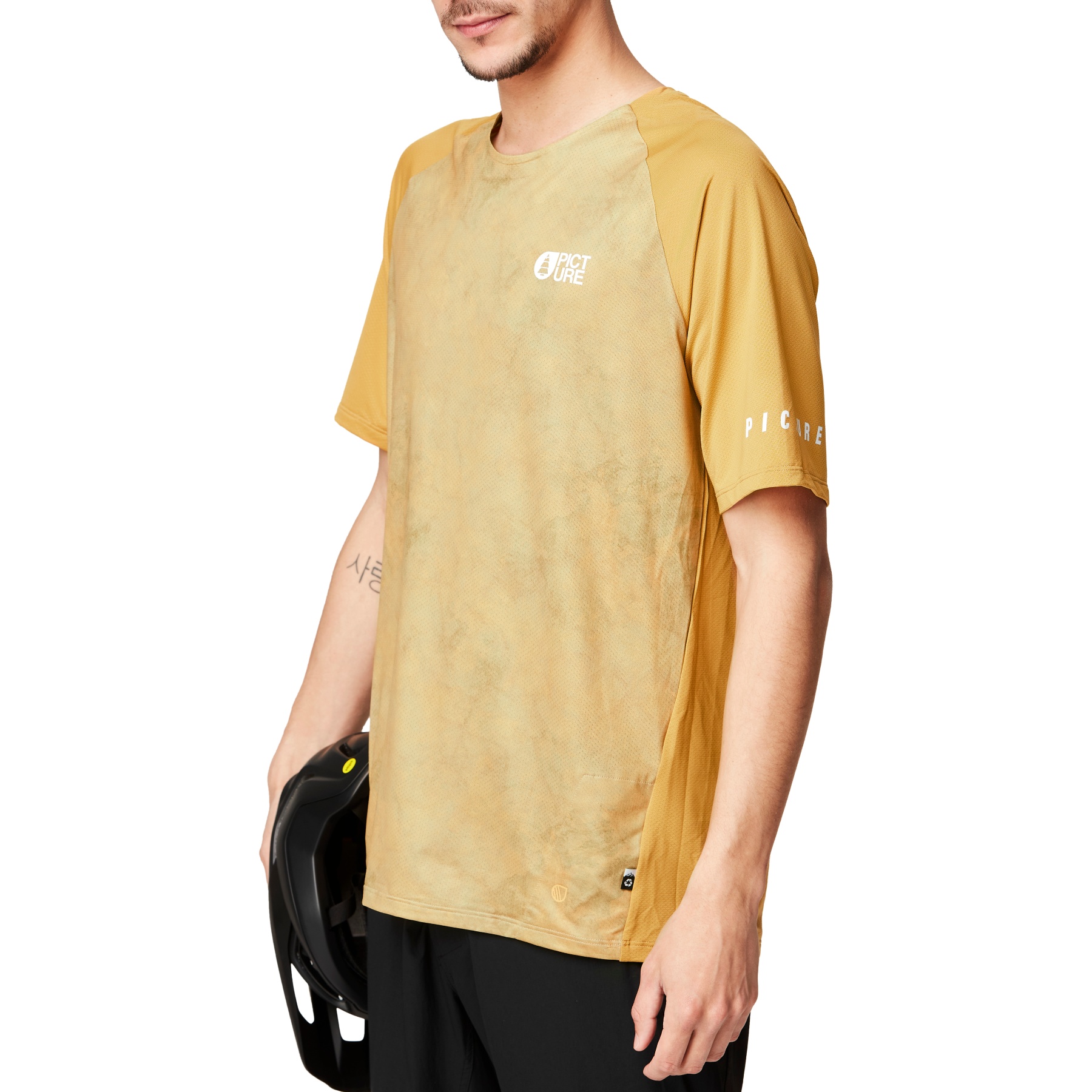Picture of Picture Osborn Printed Short Sleeve Tee Men - Gold Earthly