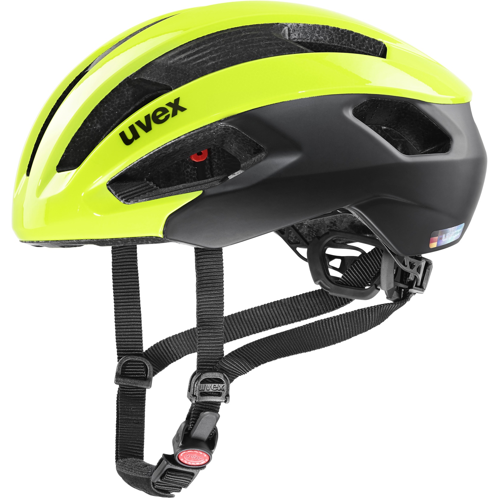 Picture of Uvex rise cc Helmet - neon yellow-black mat
