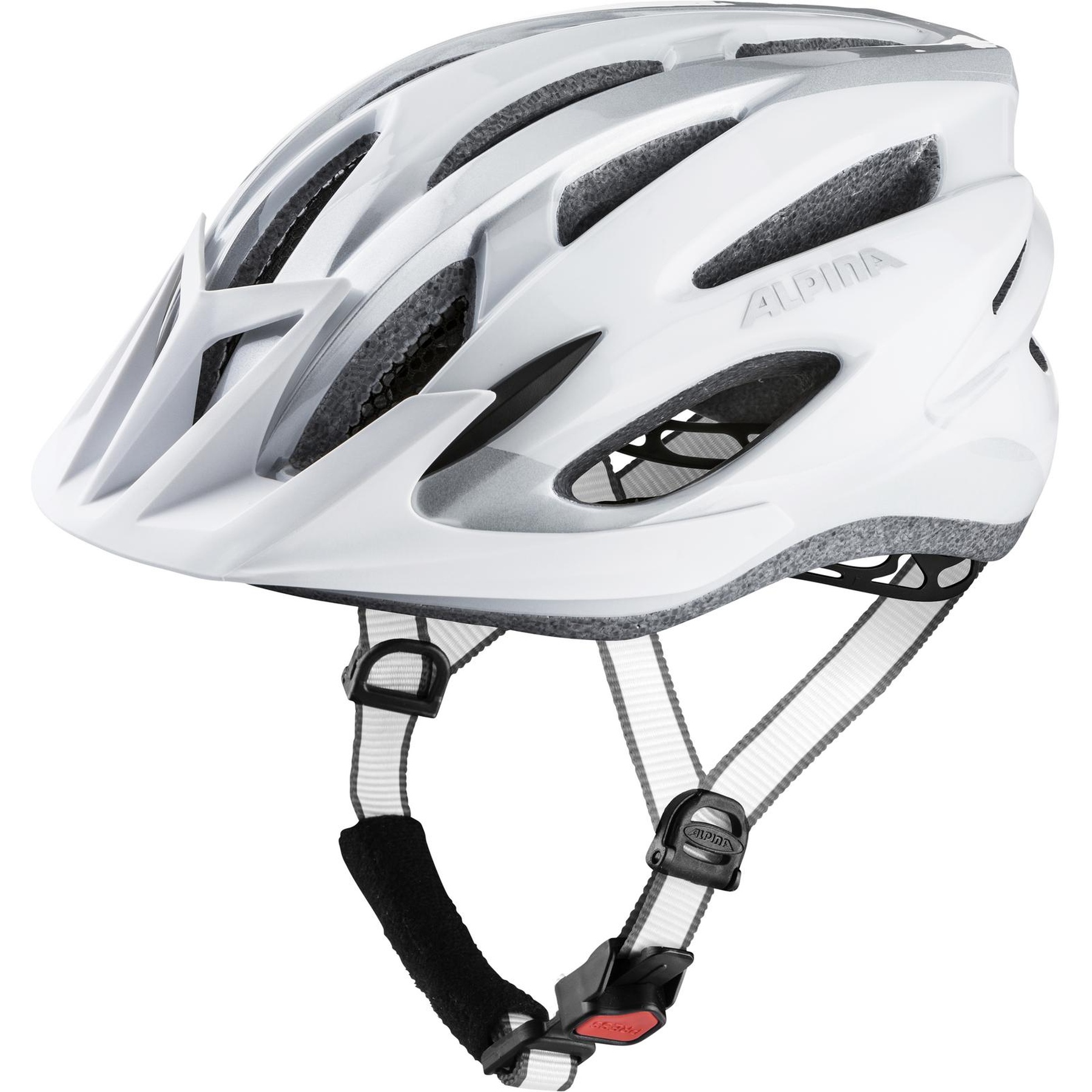 Image of Alpina MTB 17 Helmet - white-silver