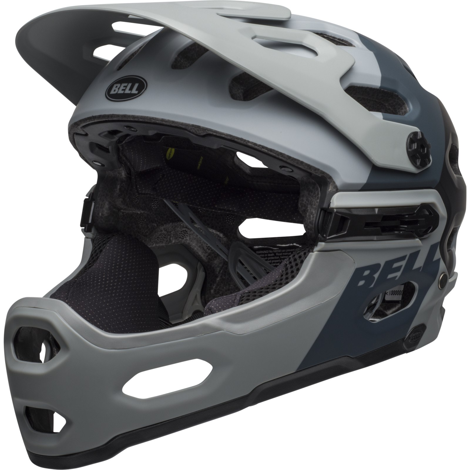Produktbild von Bell Super 3R MIPS Helm - downdraft matte gray/gunmetal